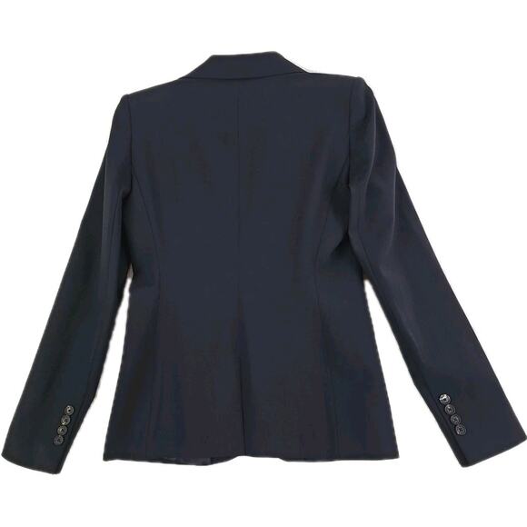 Brooks Brothers~Woman Size 0~ Midniht Blazer Wool Blend Linen Jacket Office Wear - Picture 3 of 16